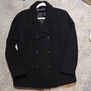 Anne Klein Classic Black Peacoat